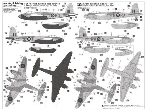 Hasegawa Mosquito NF Mk.XIII naktinis naikintuvas 1/72 plastikinis rinkinys