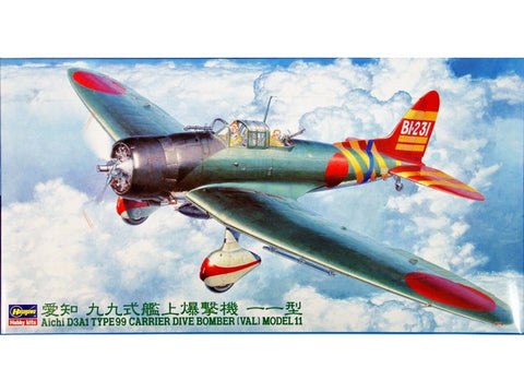 Hasegawa Aichi D3A1 Type 99 Val Model 11 1/48 lėktuvo modelio rinkinys
