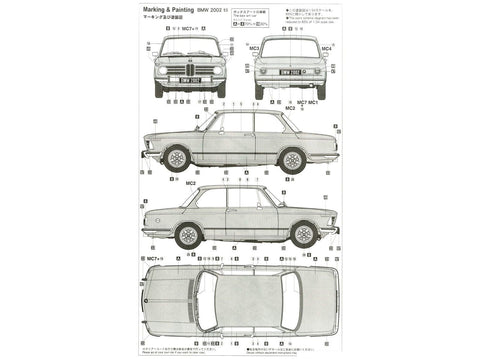 Hasegawa BMW 2002 tii 1971 plastikinis surenkamas modelis 1/24