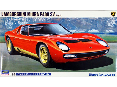 Hasegawa Lamborghini Miura P400 SV 1/24 plastikinis surenkamas modelis