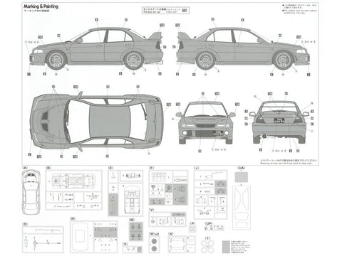 Hasegawa Mitsubishi Lancer Evolution VI GSR plastikinis modelis 1:24