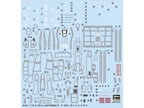 Hasegawa F-35A Lightning II 1/72 plastikinis lėktuvo surinkimo rinkinys