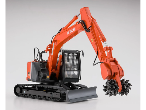 Hasegawa Hitachi Zaxis 135US ekskavatorius su pjovimo galvomis 1/35 modelis