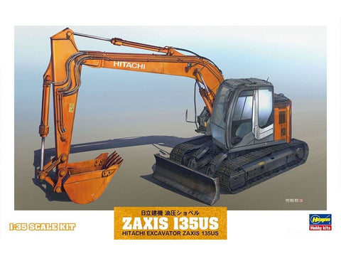 Hasegawa Hitachi Zaxis 135US ekskavatorius 1/35 plastikinis rinkinys
