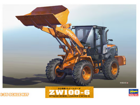 Hasegawa Hitachi ZW100-6 ratinis krautuvas 1/35 plastikinis rinkinys 66004