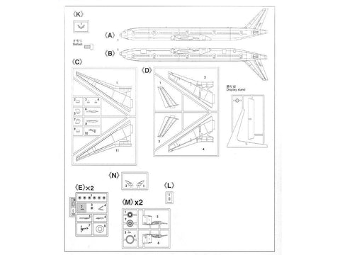 Hasegawa Boeing 777-300ER ANA 1/200 plastikinis lėktuvo rinkinys