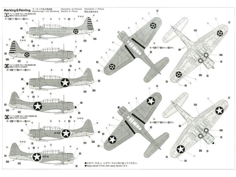 Hasegawa Douglas SBD-3 Dauntless 1/48 plastikinis lėktuvo rinkinys