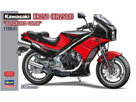 Hasegawa Kawasaki KR250 (KR250A) 1984 1/12 juoda/raudona – plastikinis modelis