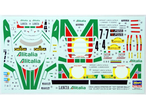 Hasegawa Lancia Stratos HF Safari Rally 1977 1/24 plastikinis rinkinys