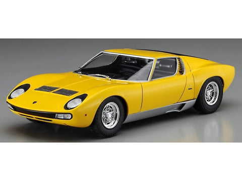 Hasegawa Lamborghini Miura P400 SV 1/24 plastikinis modelis, geltonas