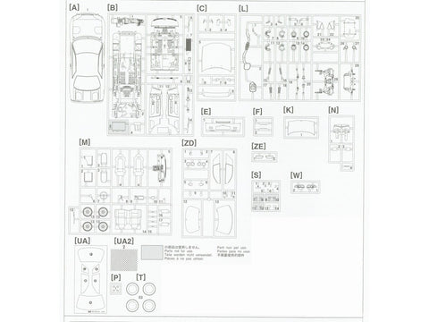 Hasegawa Nissan Skyline GT-R BNR32 1/24 surenkamas modelis 1991–1993