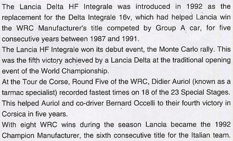 Hasegawa Lancia Super Delta 1992 WRC surinkimo modelis 1/24 (25015)