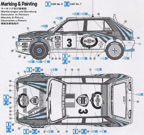 Hasegawa Lancia Super Delta 1992 WRC surinkimo modelis 1/24 (25015)