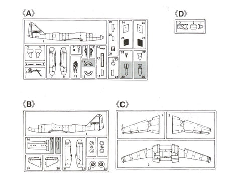 Hasegawa Messerschmitt Me262A-1a JG7, surenkamas lėktuvo modelis 1/72, 02532