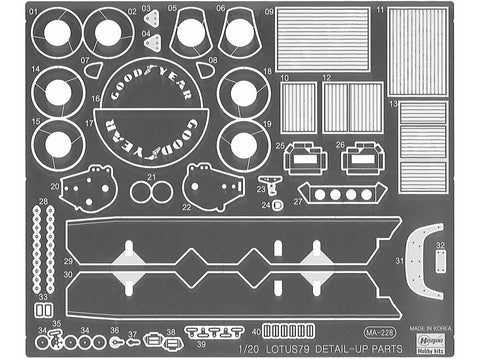 Hasegawa Lotus 79 1978 Vokietijos GP, plastikinis rinkinys 1/20