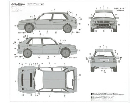 Lancia Delta HF Integrale „Edizione Finale“ 1:24 surenkamas modelis Hasegawa