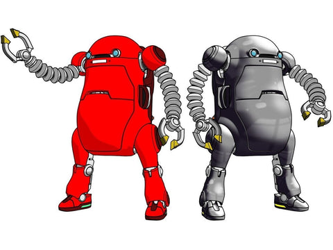 Hasegawa MechatroWeGo Old Type raudona/sidabrinė 1/35 plastikinis rinkinys