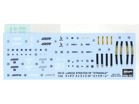 Hasegawa Lancia Stratos HF 1/24 surenkamas plastikinis modelis