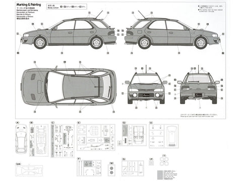 Hasegawa Subaru Impreza WRX Sports Wagon 1/24 plastikinis modelis