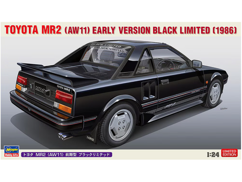 Hasegawa Toyota MR2 AW11 Black Limited 1986 1/24 plastikinis modelis