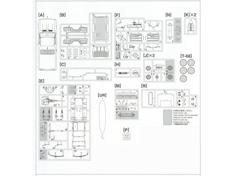 Hasegawa Datsun Sunny Truck GB120 ankstyvas, 1/24 su banglente