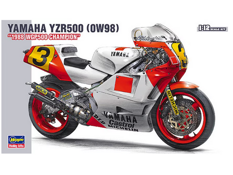 Hasegawa Yamaha YZR500 (0W98) 1988 WGP500 čempionas, 1/12 surenkamas modelis