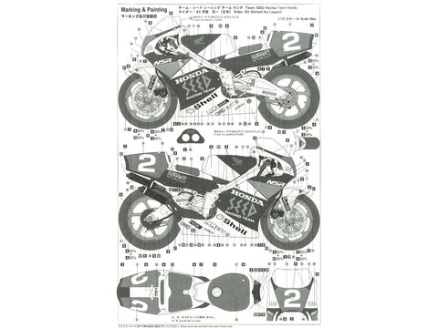 Hasegawa Honda NSR500 1989 GP500 plastikinis motociklo modelis 1/12