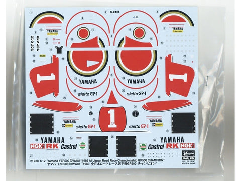 Hasegawa Yamaha YZR500 1989 GP500 čempionas, 1/12 surinkimo rinkinys
