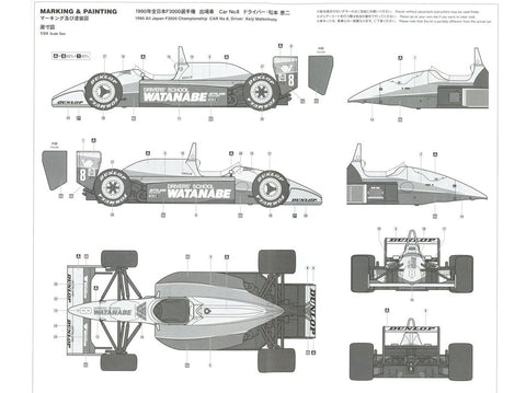 Hasegawa Lola T90-50 Watanabe Dunlop 1:24 surenkamas modelis