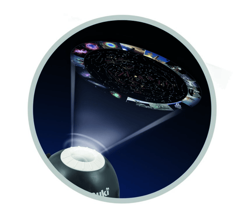 HD besisukantis LED planetariumas vaikams 8+ su diskais: žvaigždynai ir kt.