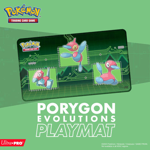 Pokemon Porygon evoliucijos premium TCG žaidimo kilimėlis