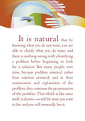 Knyga atversta į motyvacinį anglišką skyrių „It is natural“, baltas puslapis su spalvota iliustracija viršuje
