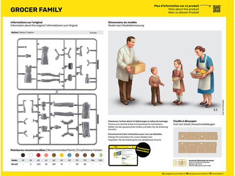 Heller „Grocer Family“ plastikinis surenkamas rinkinys 1/24