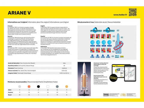 Raketos Ariane 5 surenkamo modelio dovanų rinkinys Heller 56441
