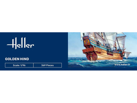 Heller Golden Hind burlaivio plastikinis rinkinys 1/96