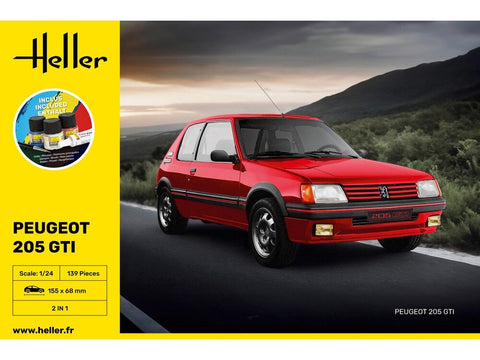 Heller Peugeot 205 GTI 1:24 plastikinis modelio dovanų rinkinys