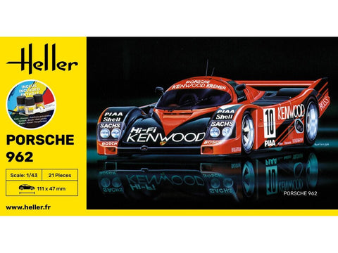 Heller Porsche 962 1/43 plastikinis modelio dovanų rinkinys