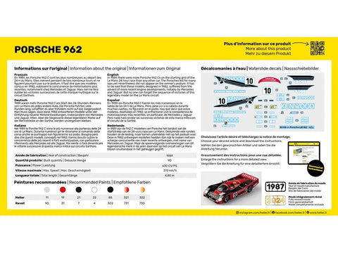Heller Porsche 962 1/43 plastikinis modelio dovanų rinkinys