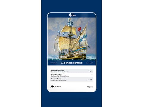 Heller La Grande Hermine 1/150 surenkamas plastikinis laivo modelis (80841)