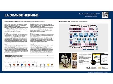 Heller La Grande Hermine 1/150 surenkamas plastikinis laivo modelis (80841)