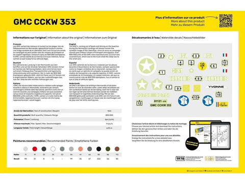 Heller GMC CCKW 353 1/35 plastikinis sunkvežimio modelio rinkinys 81121