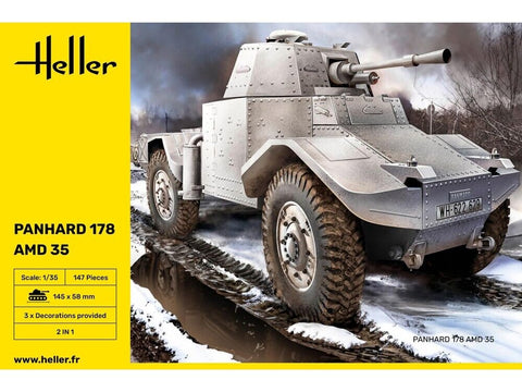 Heller Panhard 178 AMD 35 1/35 šarvuočio surinkimo rinkinys