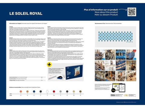 Heller Soleil Royal burlaivio modelis 1:100, plastikinis rinkinys (80899)