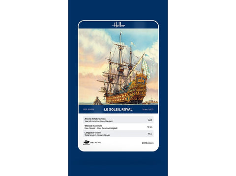 Heller Soleil Royal burlaivio modelis 1:100, plastikinis rinkinys (80899)