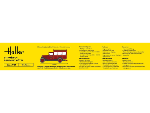 Heller Citroen C4 Splendid Hotel automobilio modelis 1/24 80713