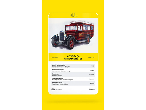 Heller Citroen C4 Splendid Hotel automobilio modelis 1/24 80713