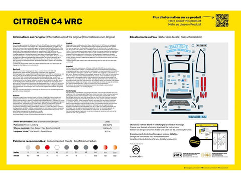 Heller Citroën C4 WRC 1:24 plastikinis surenkamas modelio rinkinys (80756)