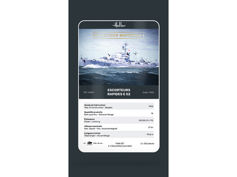 Heller E52 Le Normand fregata, 1/400 plastikinis laivo modelis (81094)