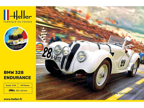 Heller BMW 328 Endurance plastikinis modelis 1/24 dovanų rinkinys