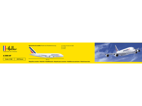 Heller Airbus A380 AF plastikinis lėktuvo modelis 1/125